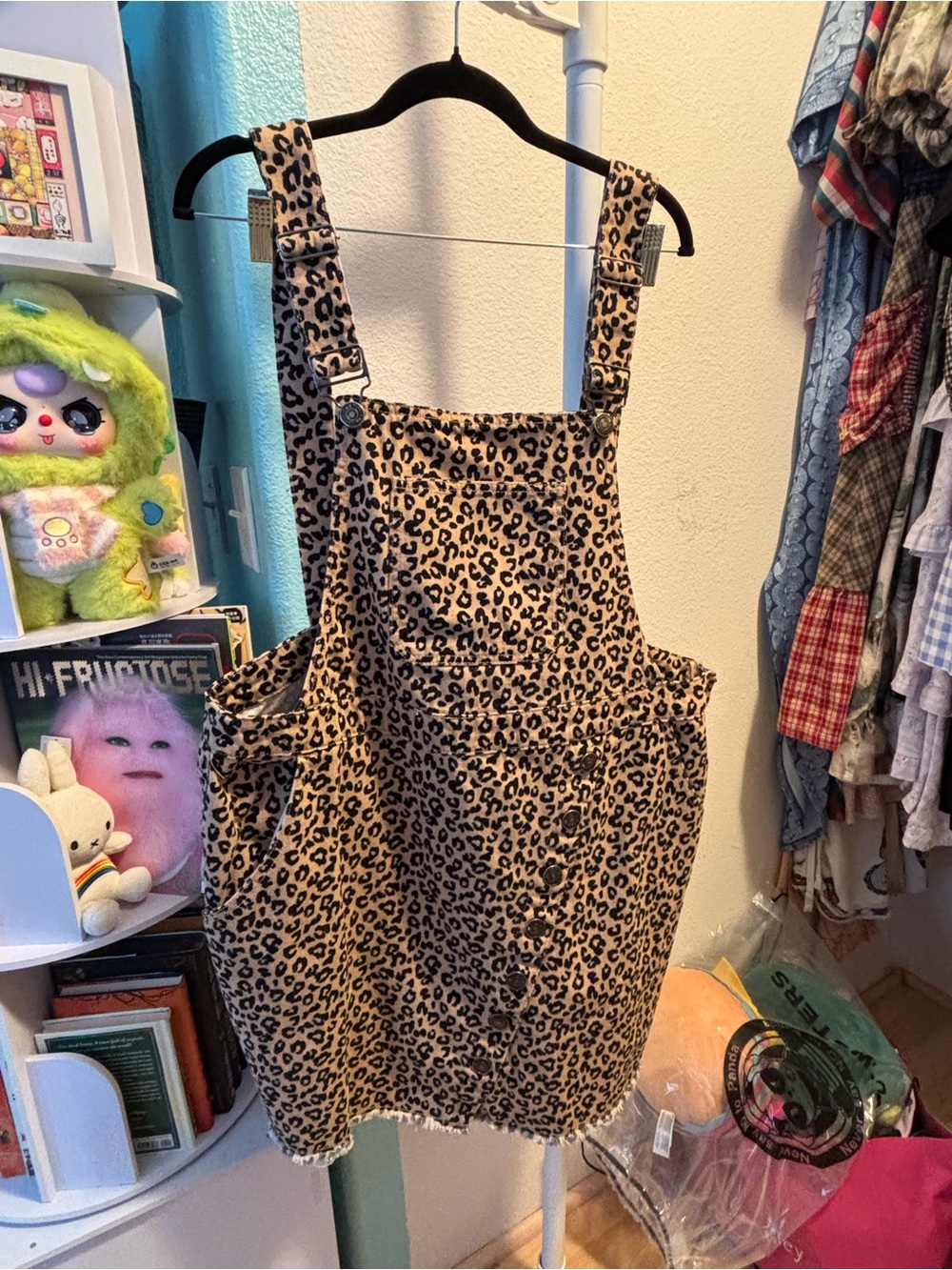 Forever 21 Leopard Print Asymmetical Skirtall / Overall Dress 2x
